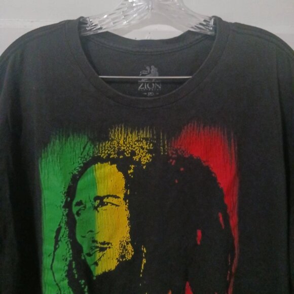 Zion Rootswear Mens 3XL Black Vibrant Color Bob Marley T-shirt - Picture 4 of 5